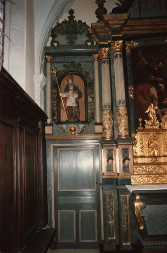 partie gauche du retable, peinture et faux-marbres après restauration - © Ministère de la Culture (France), Médiathèque du patrimoine et de la photographie (objets mobiliers), tous droits réservés