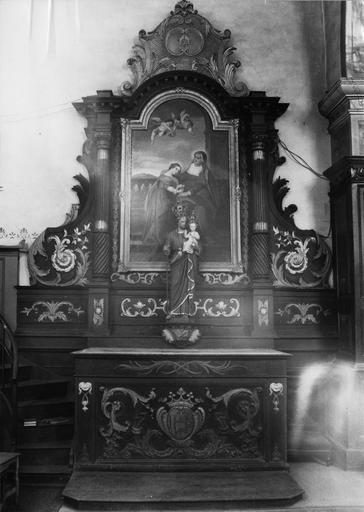 autel et retable latéral nord, tableau : L'Education de la Vierge, 18e siècle