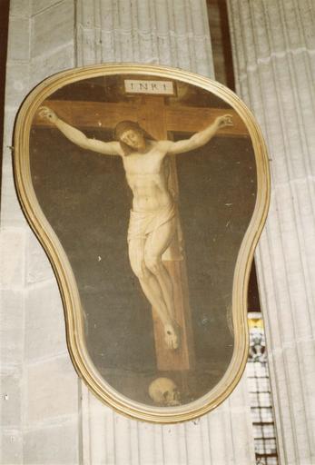 tableau (panneau peint) : Christ en croix, attribué à Pourbus le Jeune, 17e siècle - © Ministère de la Culture (France), Médiathèque du patrimoine et de la photographie (objets mobiliers), tous droits réservés