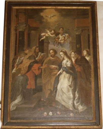 tableau : Mariage de la Vierge et de saint Joseph, par Etienne Baudot, 1666 - © Ministère de la Culture (France), Médiathèque du patrimoine et de la photographie (objets mobiliers), tous droits réservés