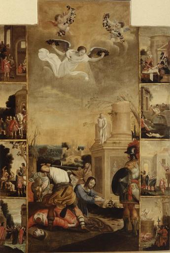 tableau : Le martyre de saint Crépin et de saint Crépinien, huile sur toile, par François Guérin, 1657, après restauration - © Ministère de la Culture (France), Médiathèque du patrimoine et de la photographie (objets mobiliers), tous droits réservés