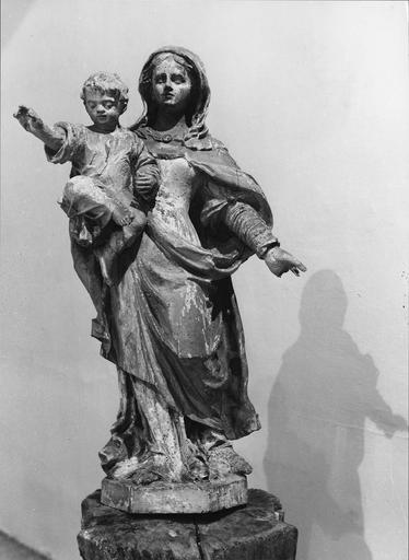 statue : Vierge à l'Enfant, bois polychrome, 18e siècle