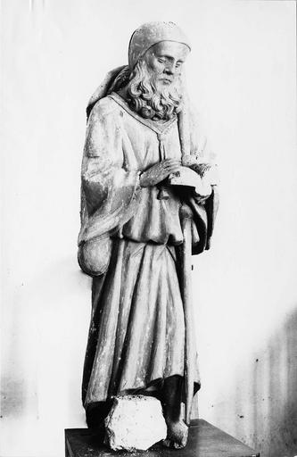 statue : Saint Antoine, bois polychrome, fin 15e siècle