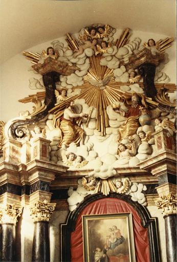 gloire, partie haute du retable du maître-autel