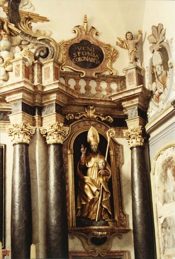 partie droite du retable, statue : saint Grat
