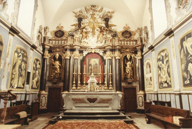 maître-autel, retable et vue d'ensemble du choeur