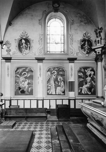 boiseries du choeur et tableaux, 20e siècle