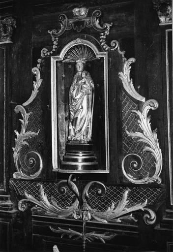 retable de la Vierge, bois sculpté et doré, 18e siècle