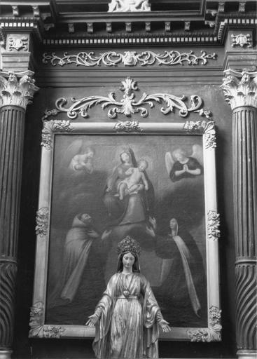 tableau : Vierge à l'Enfant entre deux saints du retable sud