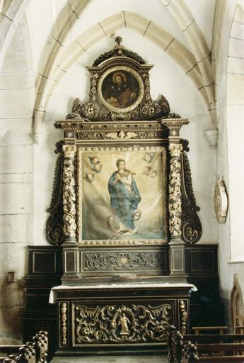 autel retable latéral sud, tableau : L'Immaculée Conception