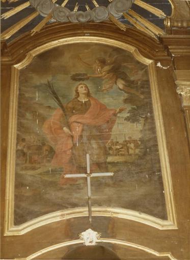 tableau : L'Apothéose de saint Guy, huile sur toile, 18e siècle