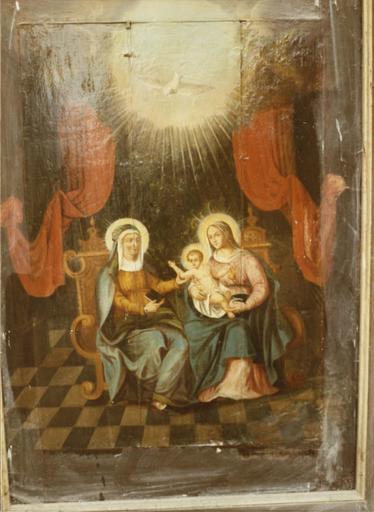 tableau (panneau peint) : Sainte Anne, la Vierge et l'Enfant, 1632
