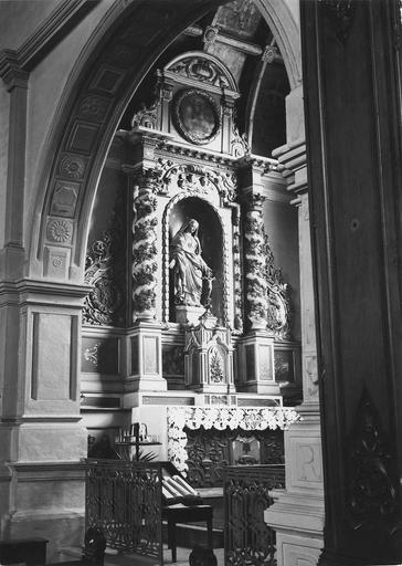 3e retable latéral sud, statue : Vierge, 18e - 19e siècle