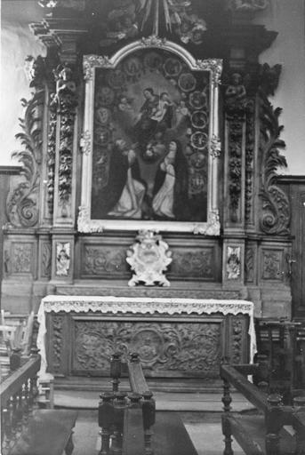autel et retable du Rosaire avec son tableau, 18e siècle