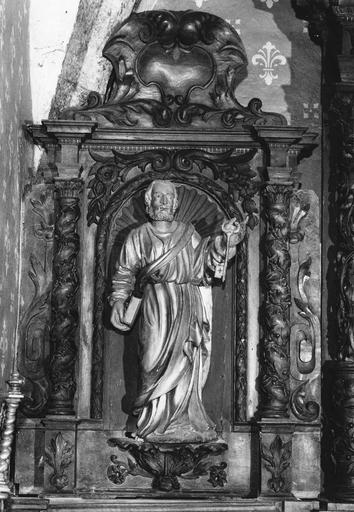 statue du maître-autel : saint Pierre, bois peint et doré, 1685 1690