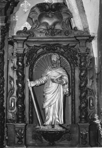 statue du maître-autel : saint Paul, bois peint et doré, 1685 1690