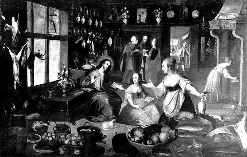 tableau : Jésus chez Marthe et Marie, vue générale
