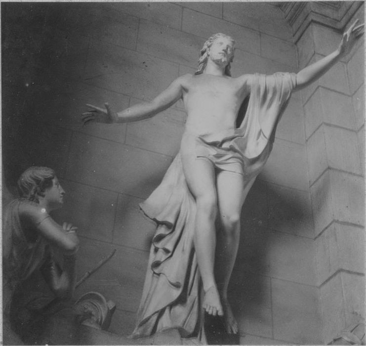 groupe sculpté : La Résurrection, vue partielle