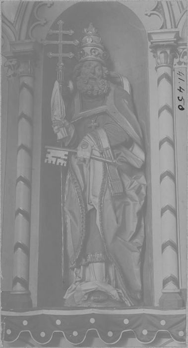 statue (grandeur nature) : Saint Augustin, vue générale