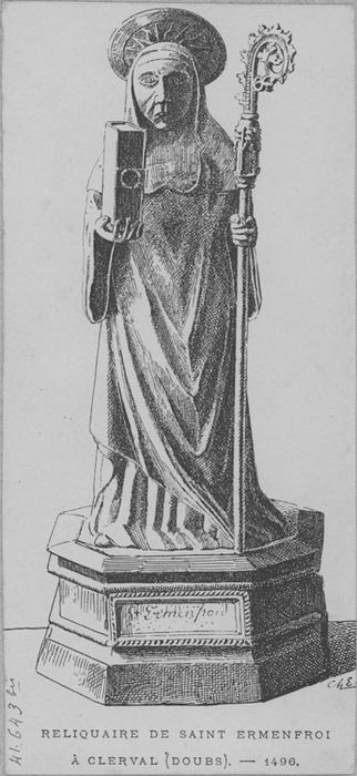 statuette-reliquaire : Saint Ermenfroi, vue générale