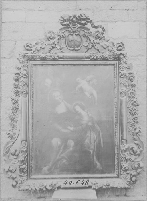 tableau : Sainte Anne et la Vierge, cadre, vue générale