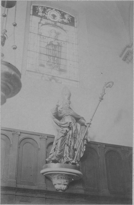 statue (grandeur nature) : Saint Augustin, vue générale