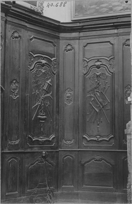 lambris de revêtement, vue partielle
