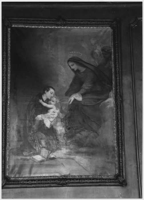 tableau : Vierge avec un saint portant l’Enfant