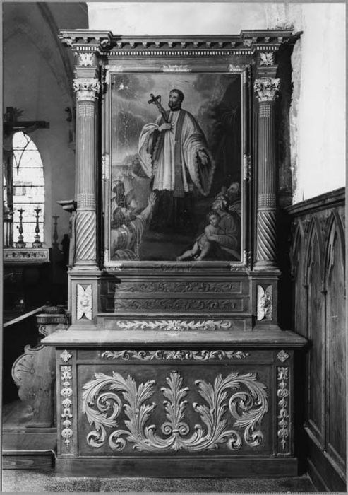 autel, retable, tableau d'autel : saint François-Xavier (autel secondaire)