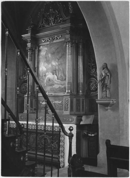 retable latéral sud, tableau : Déploration sur le Christ mort
