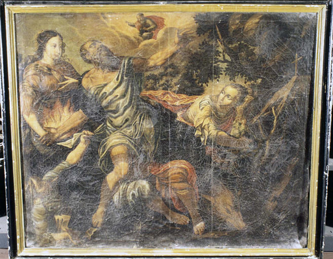 Tableau : 'La tentation de saint Antoine', huile sur toile