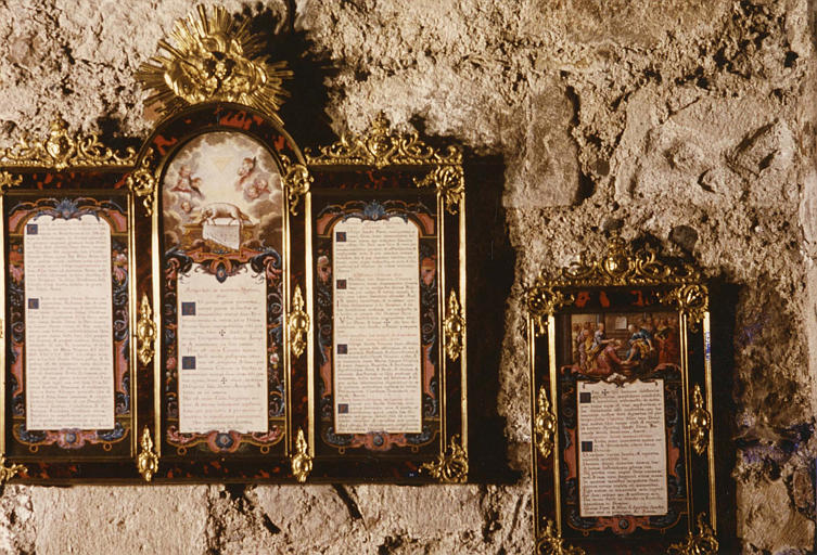 Canons d'autel illustrés à la gouache sur papier, dans des cadres en écaille et bronze doré - © Ministère de la Culture (France), Médiathèque du patrimoine et de la photographie (objets mobiliers), tous droits réservés