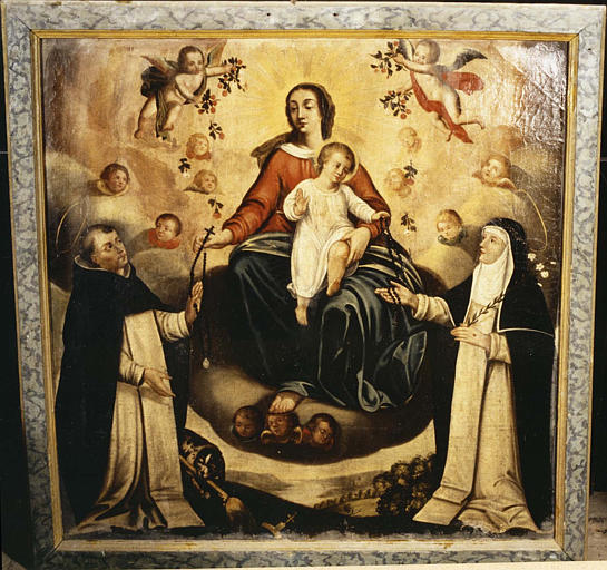 Tableau : 'La donation du Rosaire', huile sur toile - © Ministère de la Culture (France), Médiathèque du patrimoine et de la photographie (objets mobiliers), tous droits réservés