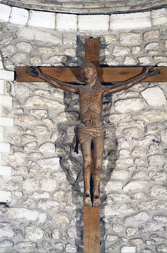 Statue : 'Christ en croix', bois sculpté - © Ministère de la Culture (France), Médiathèque du patrimoine et de la photographie (objets mobiliers), tous droits réservés