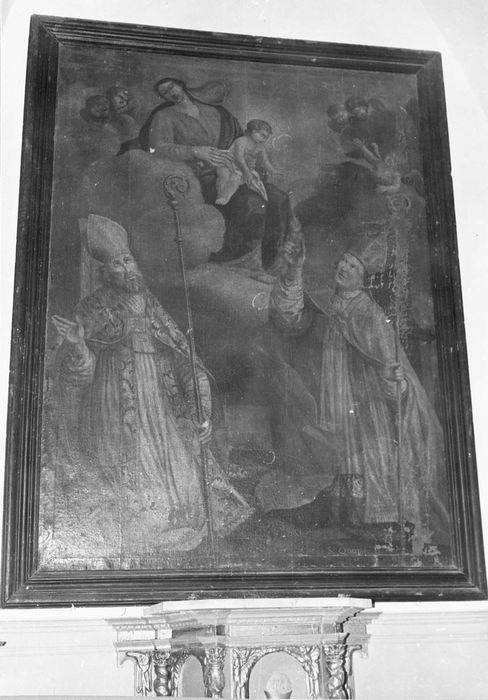 tableau : saint Quenin évêque de Vaison et Saint-Martin-de-Tours agenouillés devant la Vierge - © Ministère de la Culture (France), Médiathèque du patrimoine et de la photographie, diffusion GrandPalaisRmn Photo