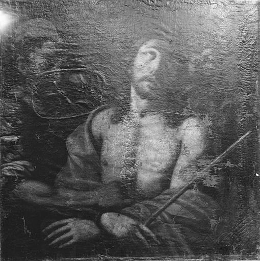 Tableau : 'La dérision du Christ', élément d'un retable, huile sur toile