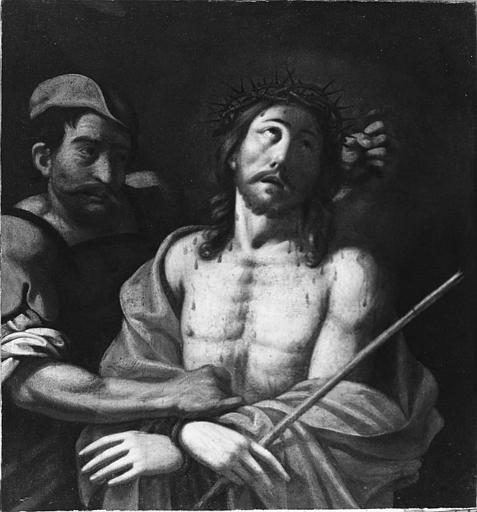 Tableau : 'La dérision du Christ', élément d'un retable, huile sur toile