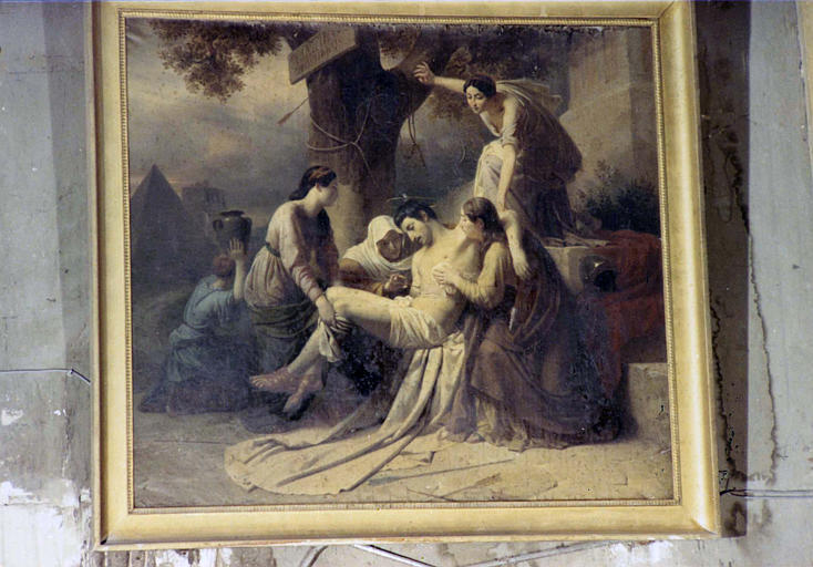 Tableau : 'Saint Sébastien soigné par Irène', huile sur toile