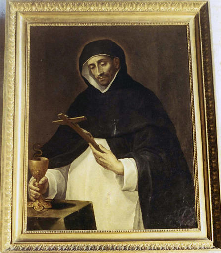 Tableau : 'Portrait d'un moine dominicain tenant un crucifix et un calice', huile sur toile - © Ministère de la Culture (France), Médiathèque du patrimoine et de la photographie (objets mobiliers), tous droits réservés