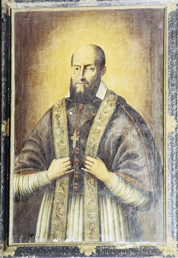 Tableau : 'Portrait de saint François de Sales', à mi-corps, huile sur bois - © Ministère de la Culture (France), Médiathèque du patrimoine et de la photographie (objets mobiliers), tous droits réservés