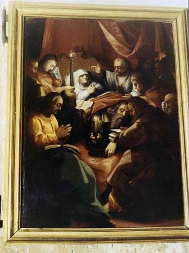 Tableau : avers, 'La Dormition de la Vierge', huile sur bois - © Ministère de la Culture (France), Médiathèque du patrimoine et de la photographie (objets mobiliers), tous droits réservés