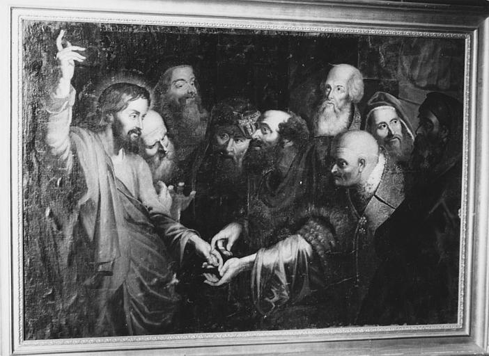 Tableau : 'Le Tribut de César', huile sur toile