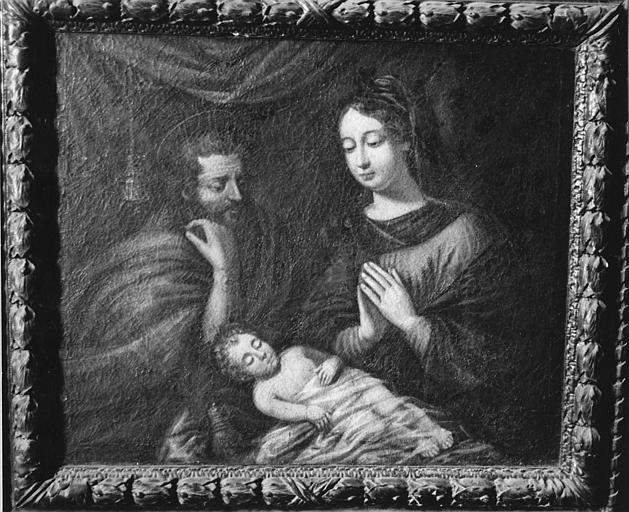 Tableau : 'La Nativité', huile sur toile