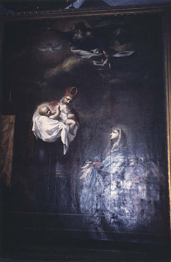 Tableau : 'La Présentation au Temple', huile sur toile