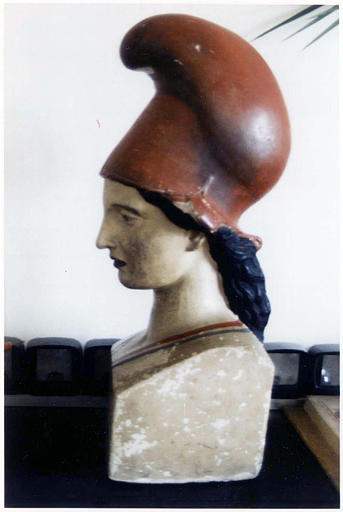 Buste de Marianne, plâtre peint, 1848 (profil gauche)