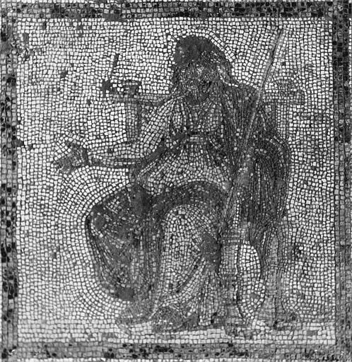 Mosaïque gallo-romaine : 'Le roi Eurysthée', marbre