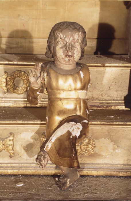 statue : Vierge à l'Enfant, détail de l’enfant