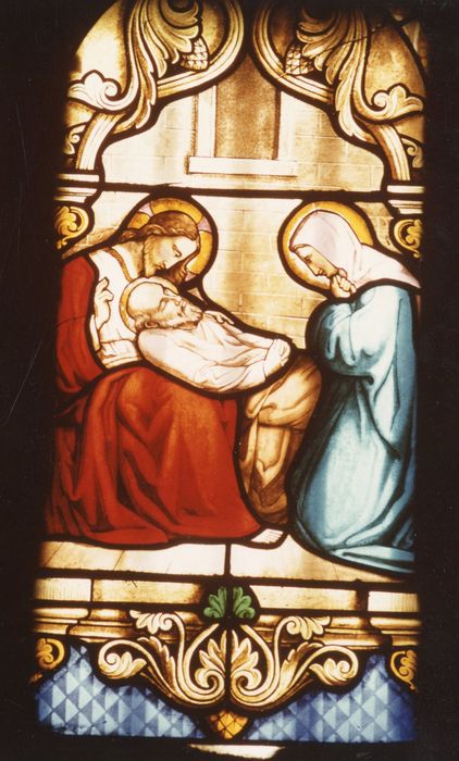 Verrière : Mort de saint Joseph