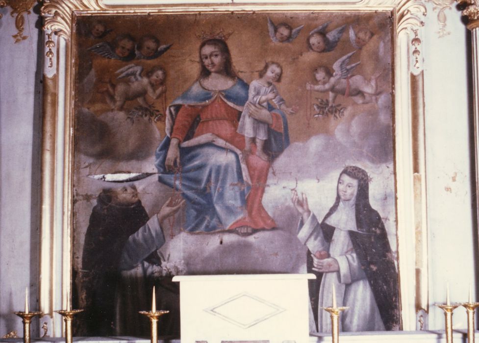 retable, tableau : Institution du Rosaire