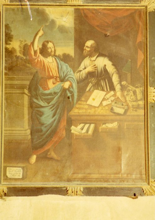 tableau et son cadre : Appel de saint Matthieu